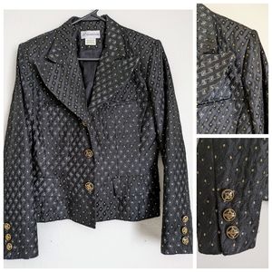 Gantos Vintage Jacket Sz 10 Black with Gold Glitter Buttons EUC (mint).